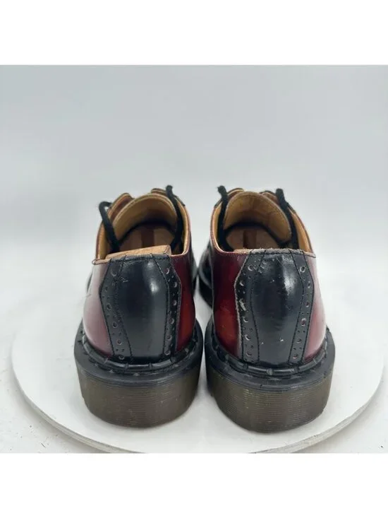 Dr. Martens Men Size UK 10 US 11 Red Maroon Black Leather Brogue Oxford Shoes - Picture 6 of 10